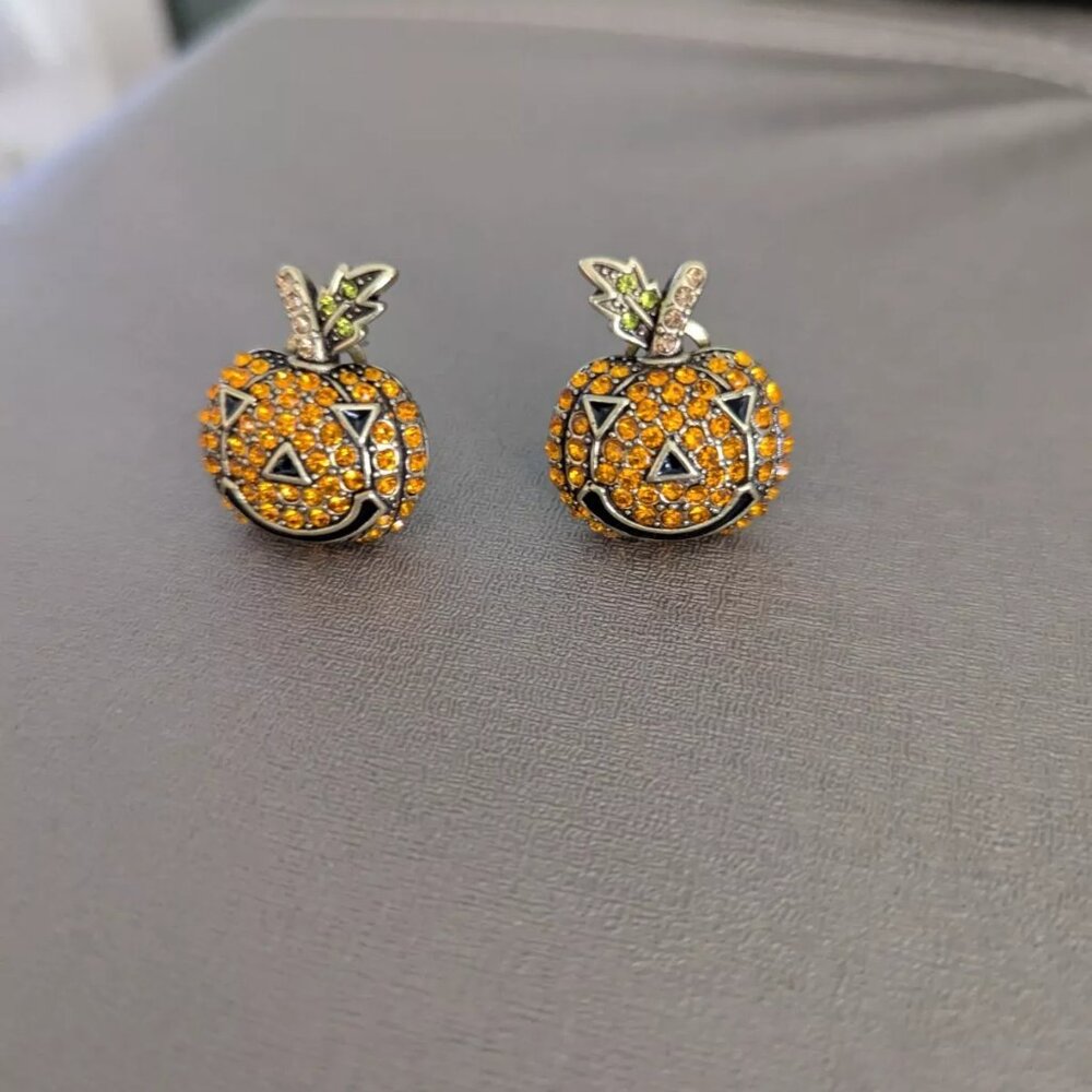 Heidi Daus Smashing Pumpkin Pave Crystal Drop earrings